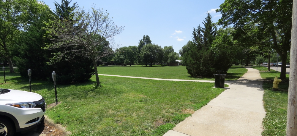 Looking northeast from location where Fisher House stood in 1863